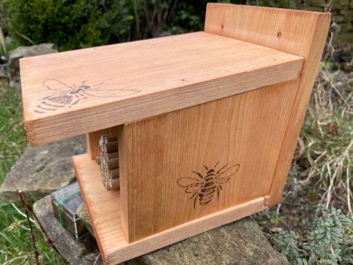 Wooden Bee Nesting Box