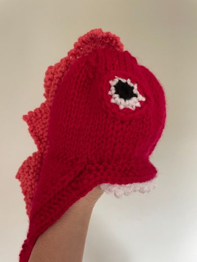 Red Dragon Knitted Hat for Kids